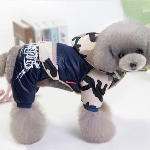 Pet Dog Warm Jacket Small Large Dogs Winter Puppy Dog Coats Waterproof Hooded Dog Jumpsuits Chihuahua Yorkie Clothing Overalls