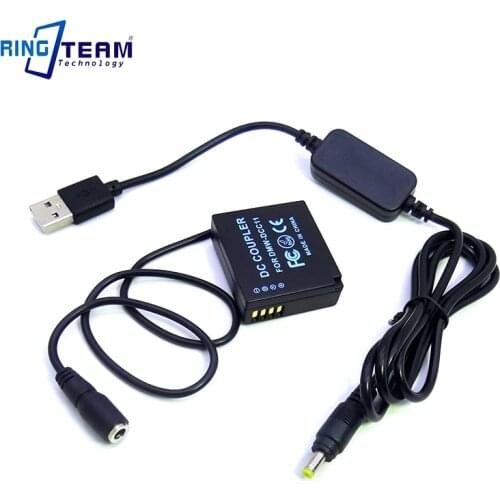 BLG10 Battery DC Coupler DMW-DCC11+ USB Cable for Panasonic Lumix DMCGF6 DMCGF5 DMC-GF3 GF3K GX7 S6 S6K GX80 GX85 Digital Camera