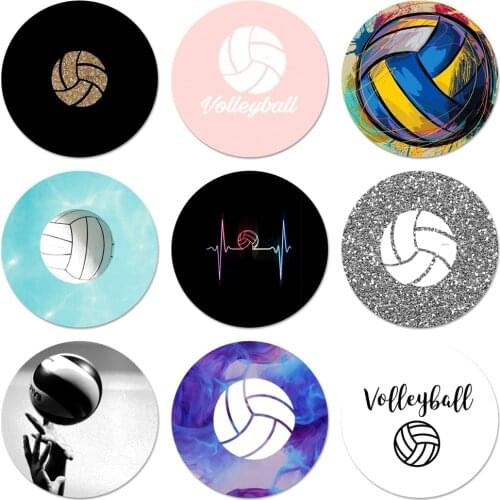 Sport Volleyball Icons Pins Badge Decoration Brooches Metal Badges For Backpack Decoration 58mm