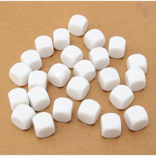 20PCS Dice 1.6CM/2CM DIY Games Blank Dice Alec Children Adult Party Game Dice Multipurpose White Dice Dropshipping
