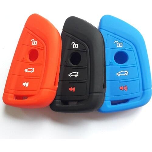 4 Buttons Key Accessory Holder Case For Car Styling Silicone Protect For BMW 2016 2017 X1 F48 X3 X4 X5 X6 Key Remote FOB Holder