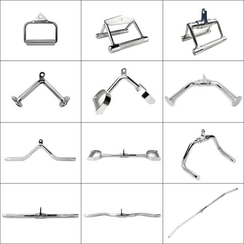 Gym Home Equipment Accessories Lat Pull Down Bar Chrome-plated Surface Anti-rust High Load-bearing Fitness Tricep Rope Training