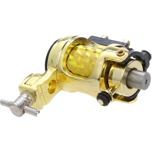 Aluminium Alloy Lightweight Artists Rotary Tattoo Gun Machine Motor Liner and Shader Tool Supply Gold 0-12V