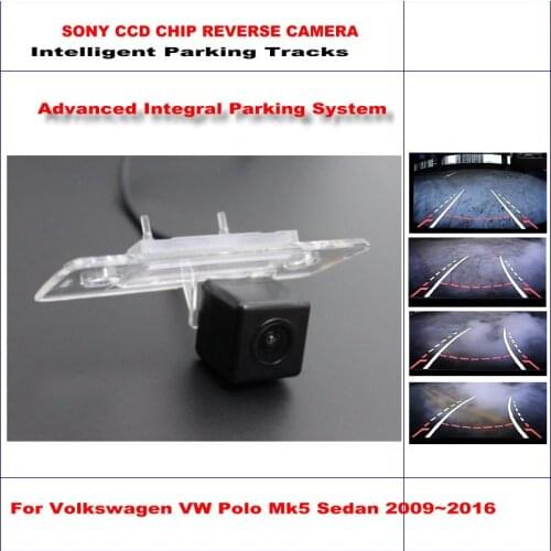 Car Rear View Camera For VW Polo Mk5 Sedan 2009-2016 HD Parking Intelligentized Dynamic Guidance CAM