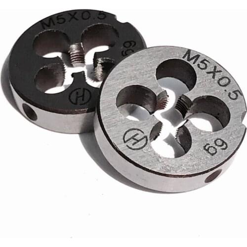Free shipping of 2PCS manual die M5*0.5/0.8mm for processing steel iron aluminum copper metal workpiece outer threading