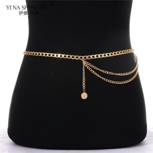 Gypsy Bohemian Belly Dance Chains Inlay Belly Dance Multilayer Pendant Waist Belt Dress Waist Chain India Jewelry Accessory New