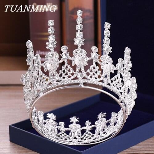 Luxury Wedding Bridal Crystal Tiara Crowns Princess Queen Pageant Prom Rhinestone Tiara Headband Wedding Hair Accessory