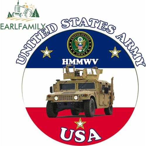 EARLFAMILY 13cm x 12.9cm Vinyl Car Wrap for US ARMY Funny Car Stickers Creative Decal Laptop Windshield Waterproof Scratch-Proof