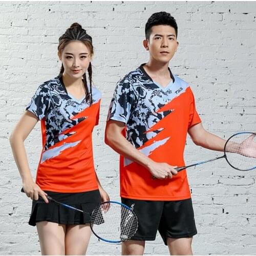 Free custom name!New 2019 men/womens dry badminton/tennis t-shirt+shorts,clothes table tennis jersey,women tennis shirts train