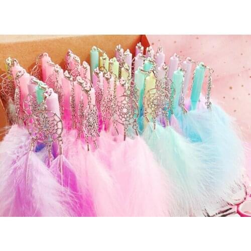New Arrival 36Pcs/set Gel Pen Kawaii Dream Catcher Feather Pendant Neutral Pens for School Gift Writing Office Supplies Statione