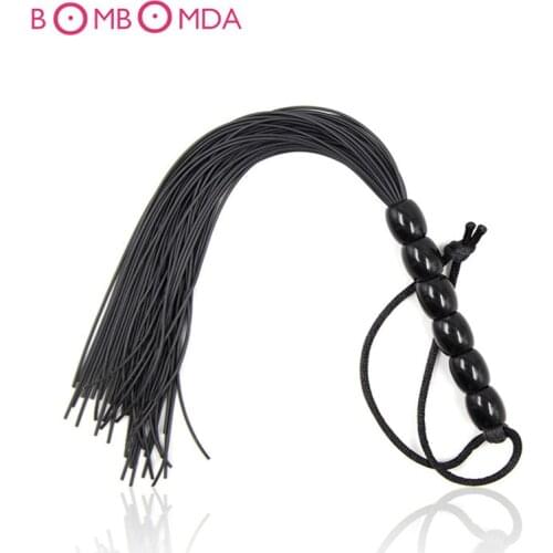Sex Shop Leather Sex Whip Fetish Spanking BDSM Bondage Beads Whip Sex Slave Whip Sex Toys For Adult Couples Woman Flirting Toys