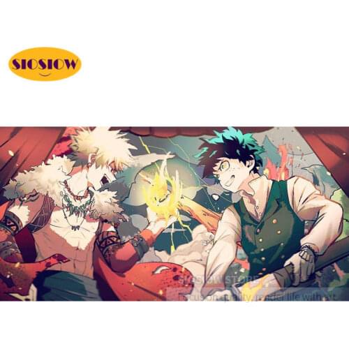 DIY Diamond Painting Midoriya Bakugou My Hero Academia Full Square Drill Japanese Anime Role Pictures Embroidery Decor Bedroom