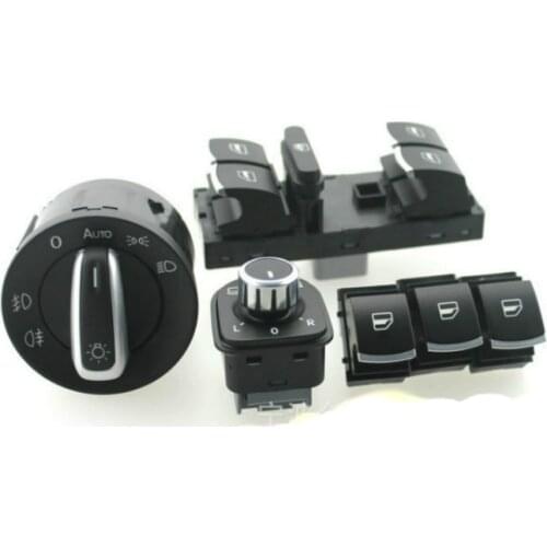 1Set Car Rear view mirror headlamp regulator switch Kit For MK5 R32 MK5 MK6 MK6 GolfR Passat B6 Passat CC Tiguan EOS accessories