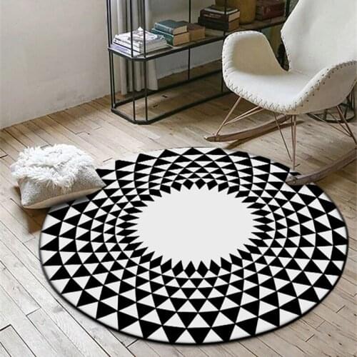 Nordic Gray Series Round Carpets for Living Room Computer Chair Area Rug Children Cloakroom Rugs and Carpets Play Tent Floor Mat