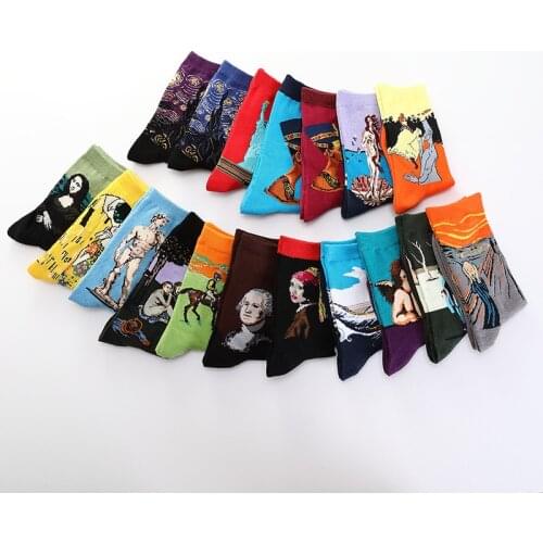 3 Pairs Men Women Socks Breathable Sports Socks Cartoon Print Creative Fashion Ankle Socks Comfortable Funny Socks