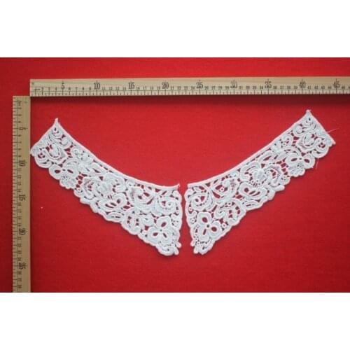 New Arrival Water Soluble cotton Lace Applique Lace Neckline Trims collar for Sewing Accessories