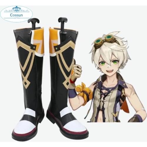 Genshin Impact Cosplay Halloween Bennett Cosplay Wig Bennett Cosplay Shoes Boots Halloween Carnival Cosplay Costume Accessories