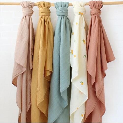 120x120 Muslin Bamboo Baby Swaddle Wrap Blankets Organic Cotton Newborn Infant Summer Bedding Stuff Accessories Photo Graphy