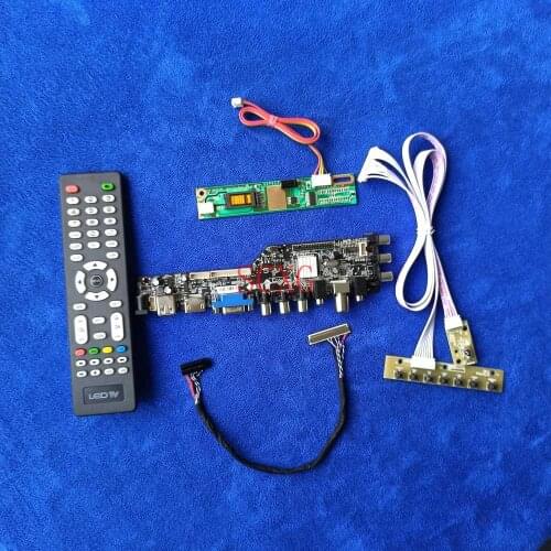 30-Pin LVDS LCD display drive board For CLAA140WA01A/QD14WL01 USB VGA HDMI-compatible Digital Signal DVB DIY KIT 1280*768 1-CCFL