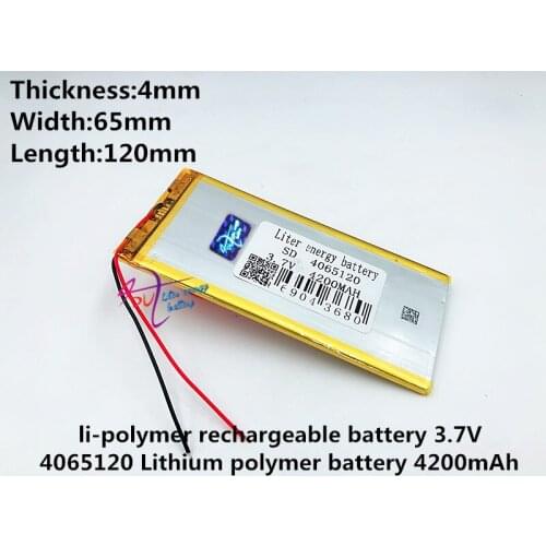 Polymer battery 4200 mah 3.7V 4065120 smart home MP3 speakers Li-ion battery for dvr,GPS,mp3,mp4,cell phone,speak