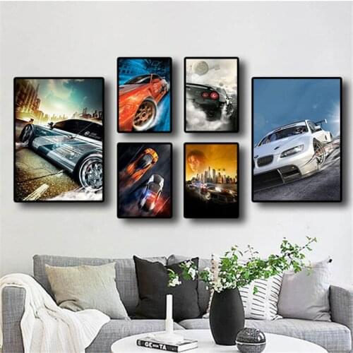 Need For Speed Poster World Famous Racing Car Rally Picture Modern Quality Canvas Painting Room Living Sofa Wall Art Home Decor