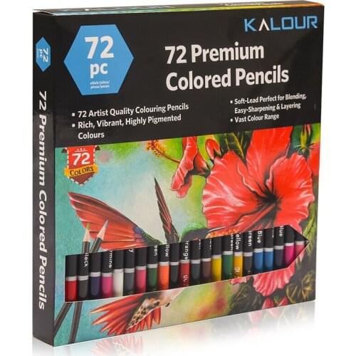 72 Color Professional Colored Pencil Set Cartons Colored Painted Pencil Lapices De Colores School Artist Supplies