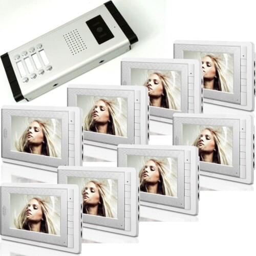 8 Monitor 7 Inch Wired Video Door Phone