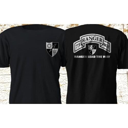 New 75Th Ranger Regiment Army Rangers Us Army Military Special Force 2019 Print Cotton Slim Fit Crew Neck Printing Casual Shirt