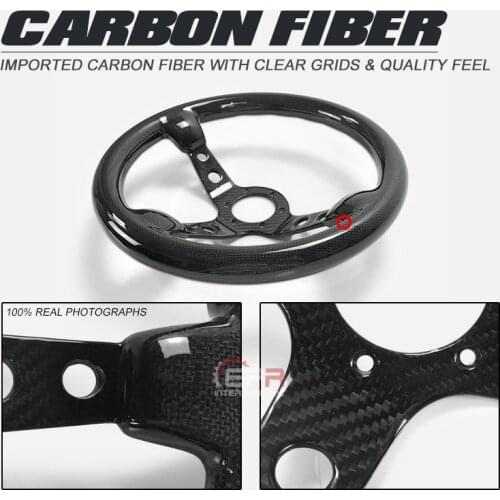 For Civic Supra BRZ GT86 FT86 MX5 GTS JDM D Type Carbon Fiber Steering Wheel (340mm diameter,deep around 60mm,6 bolts 70mm PCD)