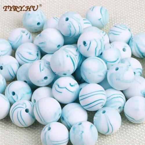 TYRY.HU 100Pcs Panchromatic 9mm Silicone Beads BPA Free Silicone Teething Beads For Necklace Pacifier Chain Baby Teether Perle