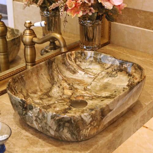 Europe Vintage Style China Handmade Lavabo Washbasin Luxurious Artistic Bathroom Sink ceramic basin vintage porcelain sinkoval