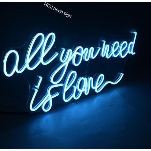 Custom Neon Sign ONE Phrase Led Transparen Wedding Wall Art Home Bar Light Personalized Decor wedding