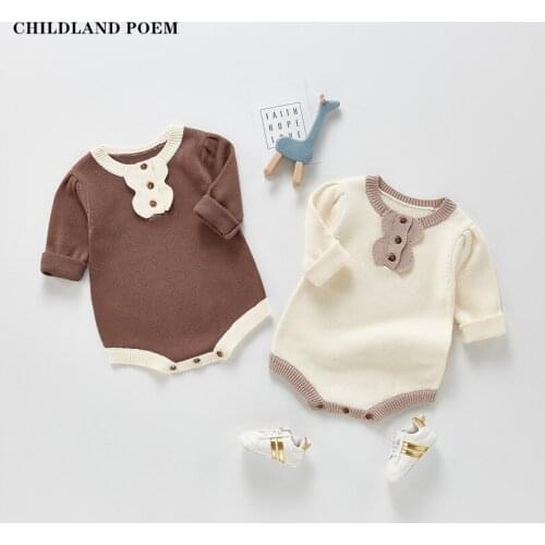 Knitted Baby Clothes Newborn Baby Romper Jumpsuits Infant Boys Girls Romper Playsuit Clothes Toddler Sweater Rompers For Boy