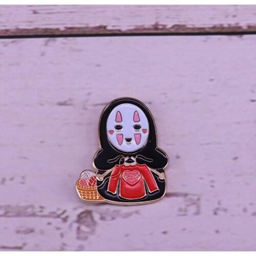 Knitting no face Spirited Away enamel pin