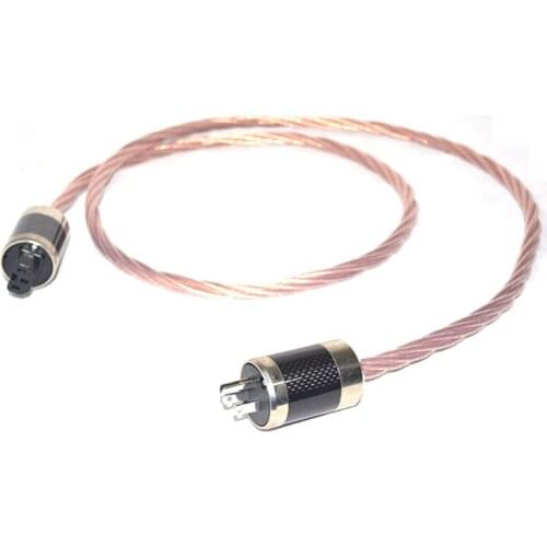 HI-End OCC copper US AC Power Cable Cord,Carbon Fiber Supply Cable, Tube amplifier CD Player 1.5M Power Cable