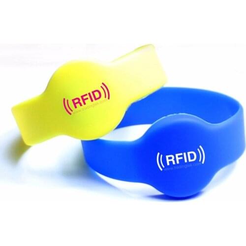 WB02 Silicone RFID Wristband RFID Bracelet ISO14443A 13.56MHz with MF4K S70 Chip