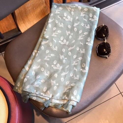 2020 Cotton Scarf Sjaal For Women Print shawls and wraps Foulard Femme muslim Hijab Beach Stoles Bandana Echarpe bufanda mujer