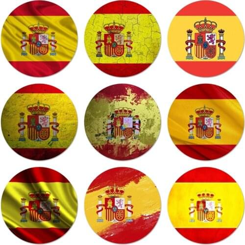 Spanish Flag Icons Pins Badge Decoration Brooches Metal Badges For Clothes Backpack Decoration 58mm
