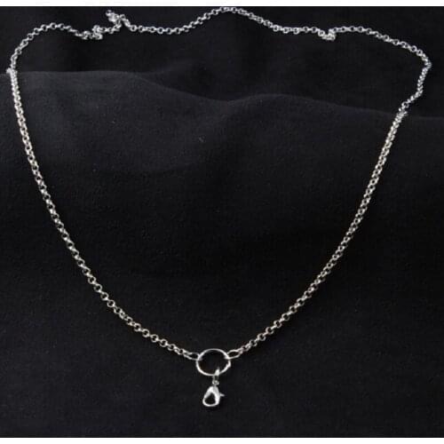 10PCS 80CM Lron Silver Chain Metal Floating Locket Necklace Chain Fit Living Memory Glass Lockets For Women