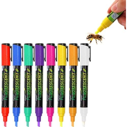 2 Pcs Queen Bee Marking Marker Pen Set 8 Color Beekeeping And Bees Tools Queen Bee Mark Plastic Marks Pen Bee Tools
