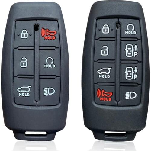 6 8 Buttons Car Key Cover Holder For Hyundai Genesis GV70 GV80 G80 2019 2020 Keychain Smart Remote Control Fob Protector Case
