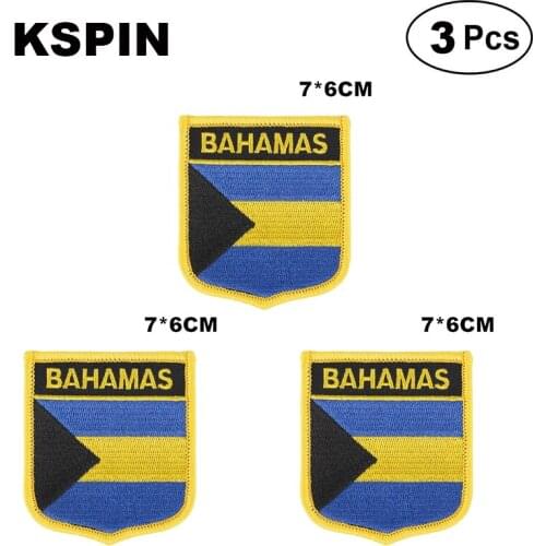 Bahamas Shiled Shape flag patches national flag patches for Cothing DIY Decoration