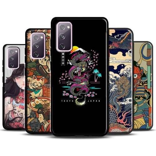 Japanese Style Art Japan Case For Samsung S20 FE S8 S9 S10 Plus Cover Case For Galaxy S21 Ultra Note 20 9 10