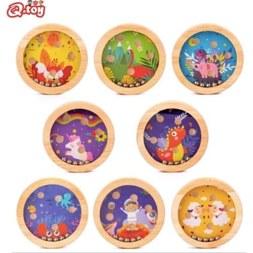 Kids Balance Puzzle Ball Maze Board Animal Beads Escape Hand Held Fun Skill Game Puzzle Educational Toys for Children Gift