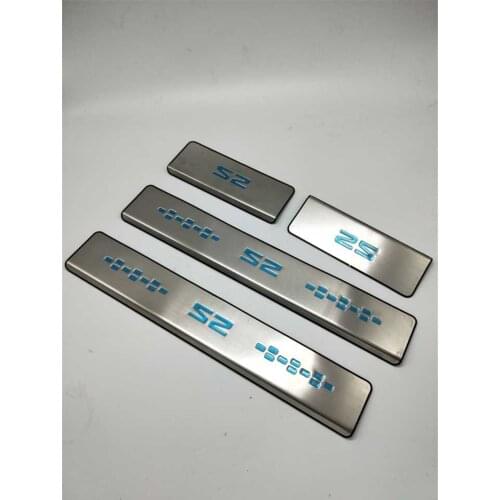 FOR 2015 16 17 JAC REFINE S2 Stainless steel door sill strip exterior Threshold trim car styling welcome pedal Scuff plate film