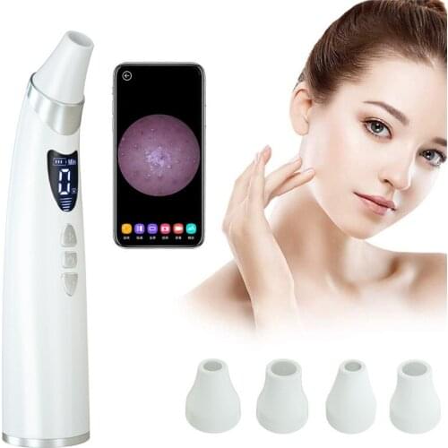 Wireless WiFi Visual Face Blackhead Remover Vacuum Suction Pore Cleaner 20X 3.0MP Camera Electric Acne Removal Cleaning Tool