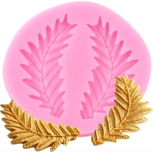 Christmas Leaves Shaped Silicone Molds Cake Decorating Tools Fondant Chocolate Gumpaste Moulds Polymer Clay Mould