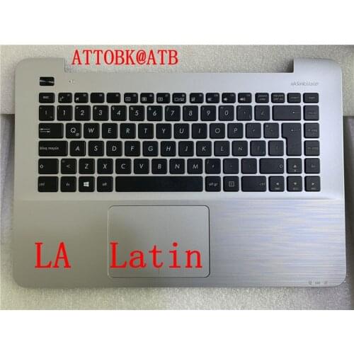 New UK/TR/FR/LA Laptop Keyboard for Asus X455 X455L A455L F455L R455L K455 Y483 Palmrest Cover with C