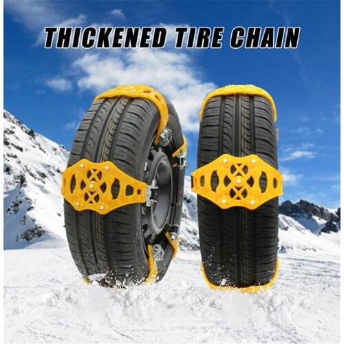 2PCS Winter Car Tire Snow Adjustable Anti-skid Safety Double Snap Skid Wheel TPU Chains For Truck Car SUV