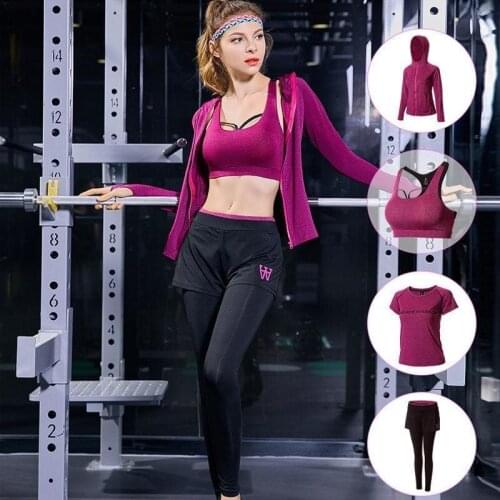 Two Piece Set Women Yoga Clothes Womens High Red Spring Summer Sportswear Running Conjuntos De Mujer Ensemble Femme